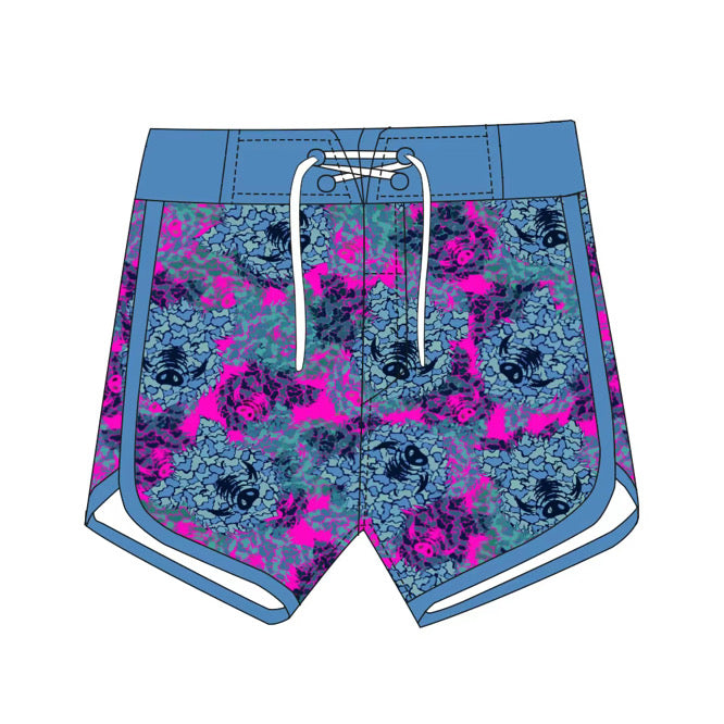 Mauka Boys Pu’a Blue Camo board shorts